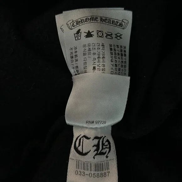 Chrome Hearts Black & White Horseshoe Logo Hoodie